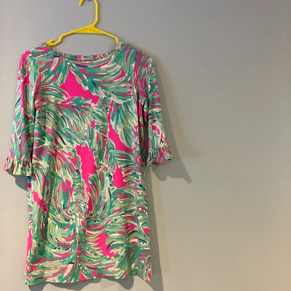 Lilly Pulitzer Vibrant Pink and Green Midi Dress - Picture 2 of 2